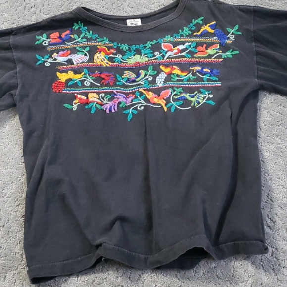 Vintage embroidered top bell sleeve - Picture 5 of 5